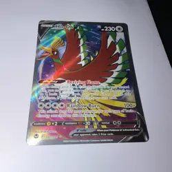 Ho-Oh v Full Art Holo Card 187/195 Sword & Shield Silver Tempest - Image 2