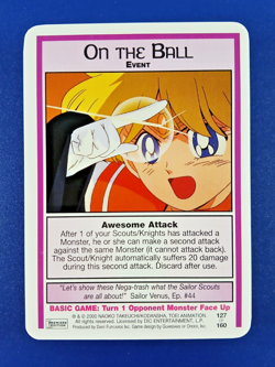 On The Ball #127 Rare - Premier 1st Edition, Sailor Moon CCG card (2000 Dart) R - Image 1