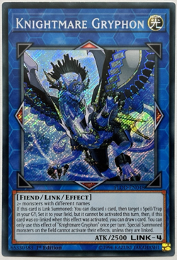 FLOD-EN048 Knightmare Gryphon - Secret Rare 1st Edition Near Mint YuGiOh Card - Image 1