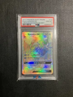 PSA 10 Gyarados 112/111 Full Art - 2017 Crimson Invasion - Secret Rainbow Rare - Image 1
