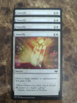 (4) Sanctify *PLAYSET* NM Innistrad: Crimson Vow Regular MTG - Image 1
