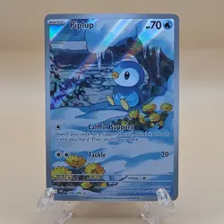 Pokemon TCG Piplup 098/094 Me02: Phantasmal Flames Holo Illustration Rare 70HP - Image 1