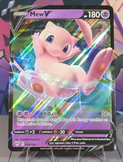 ✨Pokemon Mew V 069/189 Jumbo Card Holo Promo 180HP Basic W/ Protector - Image 1