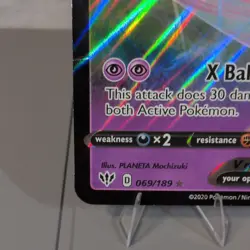 ✨Pokemon Mew V 069/189 Jumbo Card Holo Promo 180HP Basic W/ Protector - Image 5