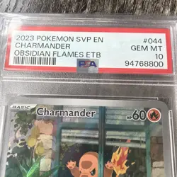 2023 Pokemon SVP Charmander Obsidian Flames Psa 10 - Image 3