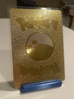 Pokemon TCG Basic Pikachu Mega Charizard Y Tag Cosplay HP 634 Gold Foil Fan Art - Image 2