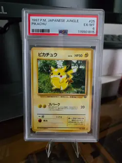 1997 Pokemon Japanese Jungle Pikachu #25 PSA 6 - Image 3
