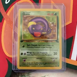 1999 POKEMON FOSSIL EKANS 46/62 1ST EDITION (COMMON) - Image 1