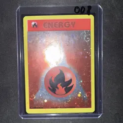 Fire Energy Holo WOTC Energize League Promo Pokemon Card - Image 3