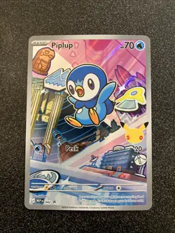 Pokemon First Partner Illustration Rare 30th Anniversary Piplup Card - Image 1