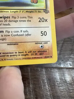 Pokemon TCG Primeape 43/64 1ST Edition Jungle Regular Rare - Image 5