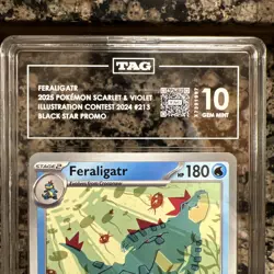 Pokemon Feraligatr #213 2024 Illustration Contest Black Star Promo TCG TAG 10 - Image 2