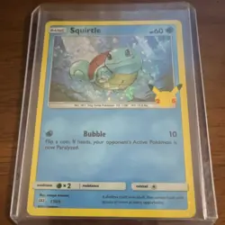 Pokemon Squirtle 17/25 Holo Promo 60 HP McDonald's 25th Anniversary Card - Image 1