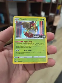 FLAPPLE POKEMON SWSH STAFF PROMO REBEL CLASH PRERELEASE SWSH022 NM-MINT - Image 2
