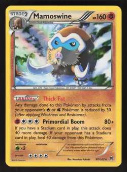 Pokemon TCG XY - BREAKthrough Holo Mamoswine #82/162 - Image 1