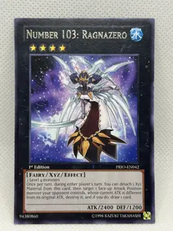 Yugioh! Number 103: Ragnazero - PRIO-EN042 - 1st Edition - NM - Image 1