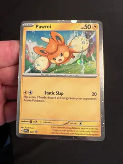 Pawmi 040 Cosmos Holo Black Star Promo Pokemon TCG Best SWIRL Of All Time - Image 5