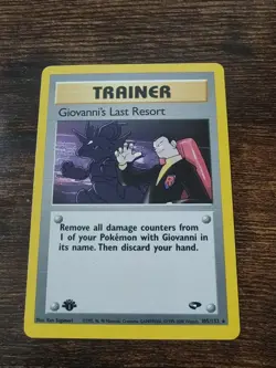 Pokemon Gym Challenge 1st Edition Giovanni's Last Resort 105/132 - Image 1