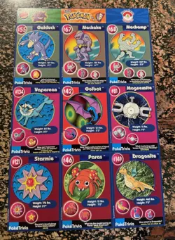 Vintage 1999 Pokemon Movie Poketrivia Burger King Uncut Sheets (2x) 💎💎 - Image 5