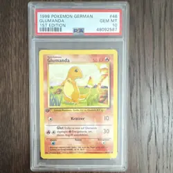 Pokemon Glumanda German Base Set 1st Edition 46/102 PSA 10 1999 - Image 1