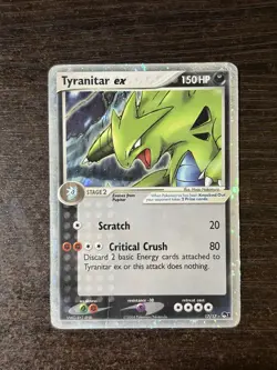 Pokemon TCG “Tyranitar ex” 017/017 POP Series 1 Ultra Rare Holo 2004 - Image 3