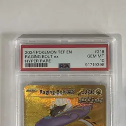 2024 Pokemon Raging Bolt EX 218/162 Temporal Forces Hyper Rare gold 🔥 PSA 10 🔥 - Image 2