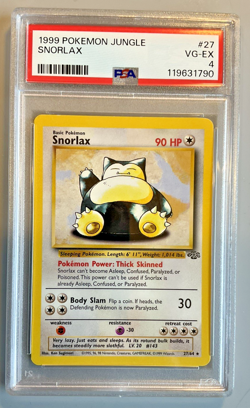 Pokemon Card 1999 Jungle SNORLAX 27/64 PSA 4 - Image 1