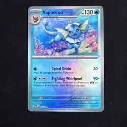 2025 Pokemon SV: Prismatic Evolutions Vaporeon (Master Ball) 022/131/131 NM - Image 1