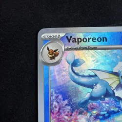 2025 Pokemon SV: Prismatic Evolutions Vaporeon (Master Ball) 022/131/131 NM - Image 3