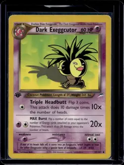 2002 Pokemon Neo Destiny 1st Edition Dark Exeggutor #33/105 - Image 1