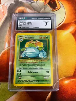 Venusaur 15/102 Base Set English CGC Graded 7 English Pokemon TCG - Image 1