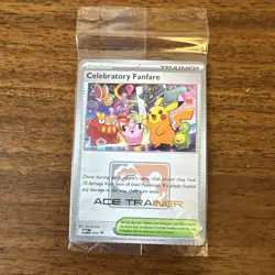 Pokemon TCG Pokemon League Promo Celebratory Fanfare ACE TRAINER 2025 SEALED! - Image 1