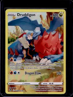 2022 Pokemon SWSH Silver Tempest Druddigon Trainer Gallery Holo #TG09/TG30 - Image 1