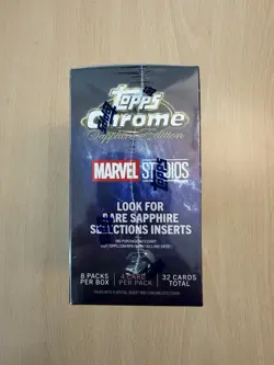 2025 Topps Marvel Studios Chrome Sapphire Hobby Box Factory Sealed - Image 4
