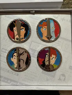 Disney Heroes Vs Villains Face to Face 4 Pin Box Set LE 500 Pins Epic showdown - Image 3