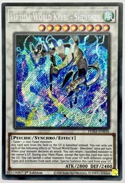 PHRA-EN036 Virtual World Kyubi - Shenshen - Secret Rare 1st Ed Lightly Played - Image 1