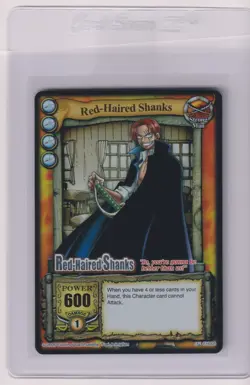 2005 One Piece CCG Red-haired Shanks CH005 SILVER Rare Foil Bandai - Image 1
