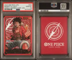 2023 ONE PIECE JAP WEEKLY SHONEN JUMP-JAN ST01-001 MONKEY D. LUFFY PROMO PSA 10 - Image 3