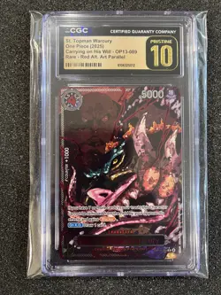 St. Topman Warcury OP13-089, Alt Art RED OP13-089, One Piece, CGC 10 Pristine - Image 3