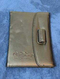 Walt Disney Company “Imagineering” Black Leather Organizing Planner Notebook Vtg - Image 3