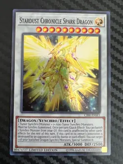 Yugioh Stardust Chronicle Spark Dragon CIBR-ENSE1 Super Rare Limited Edition VLP - Image 1