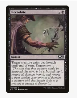 Necrobite #105 Magic 2015 (M15) Magic Card in Protective Sleeve - Image 1