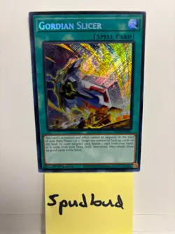 Gordian Slicer Secret Rare ALIN-EN066 NM 1st Edition Yu-Gi-Oh! - Image 1
