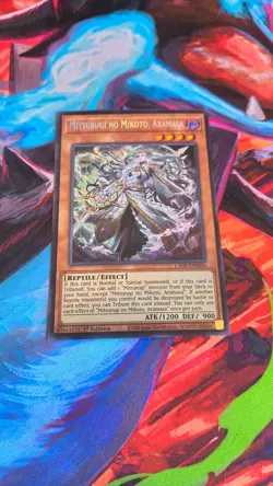 MITSURUGI NO MIKOTO, ARAMASA SECRET RARE L26D-ENM06 NEAR MINT YUGIOH - Image 1