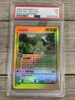 Graded PSA 5 2003 Pokemon Ex - Sceptile - Rev. Foil - Ruby & Sapphire - Image 1