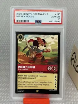 Mickey Mouse Brave Little Tailor 115/204 Disney Lorcana PSA 10 Non-Holo - Image 2