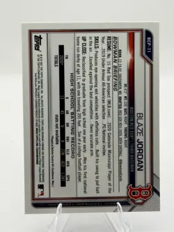 2021 Bowman Sapphire Edition - Chrome Prospects Blaze Jordan #BCP-71 (RC) - Image 2