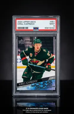 KIRILL KAPRIZOV - 2020 UPPER DECK YOUNG GUNS ROOKIE CARD #451 - PSA 9 MINT - Image 1