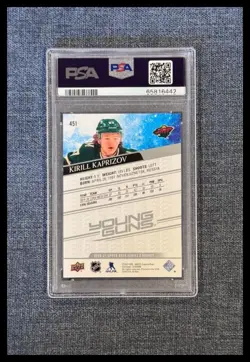 KIRILL KAPRIZOV - 2020 UPPER DECK YOUNG GUNS ROOKIE CARD #451 - PSA 9 MINT - Image 3