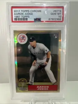 2017 Topps Chrome - 1987 Design Aaron Judge #87T-8 (RC) PSA 10 🔥 - Image 1